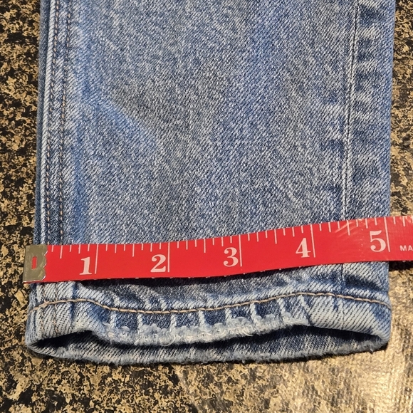 American Eagle Strigid Mid Rise Distressed Jeans 000 Regular Tapered Leg Ripped - Picture 11 of 11